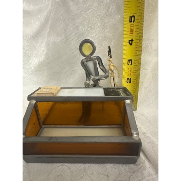 Carl Goeller Stained Glass radiologist x-rays DoctorDesk Decor card holder - Picture 10 of 11